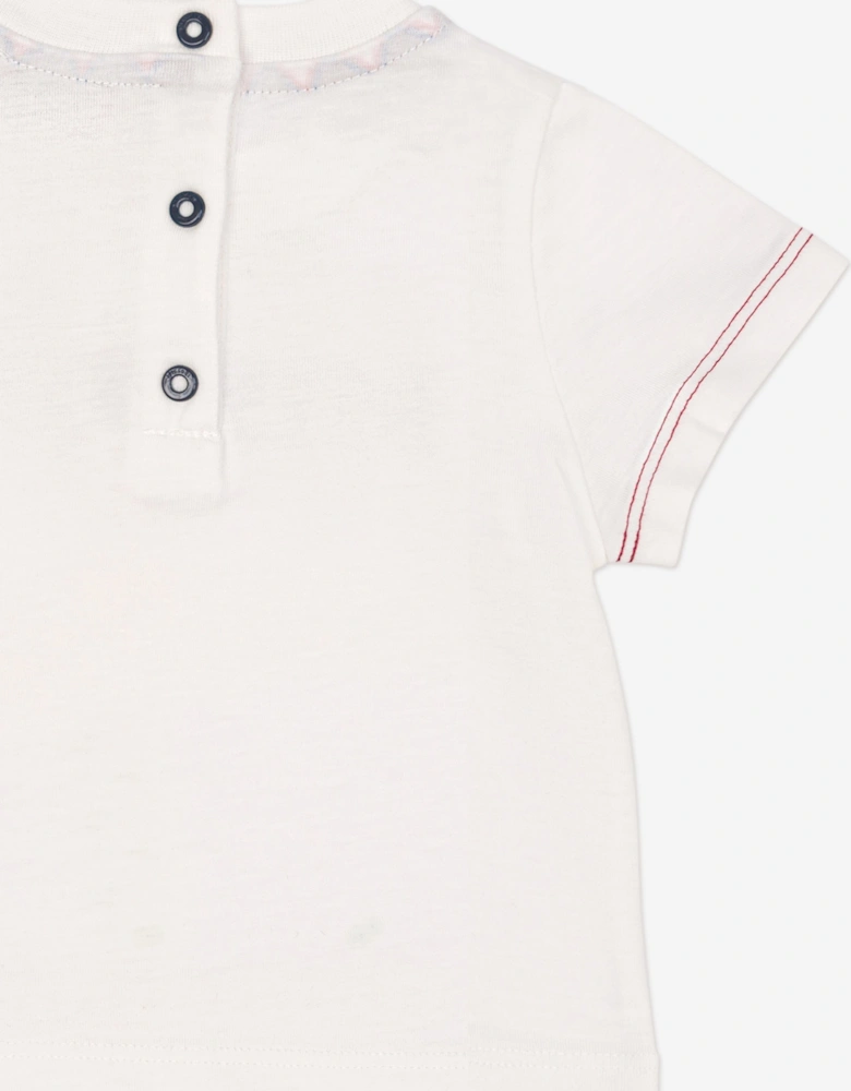 Baby Boys Logo T-Shirt in Ivory