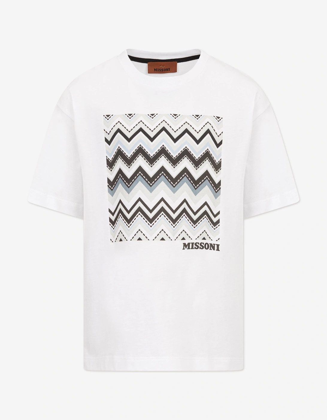 Boys Zigzag Logo T-Shirt in White, 5 of 4