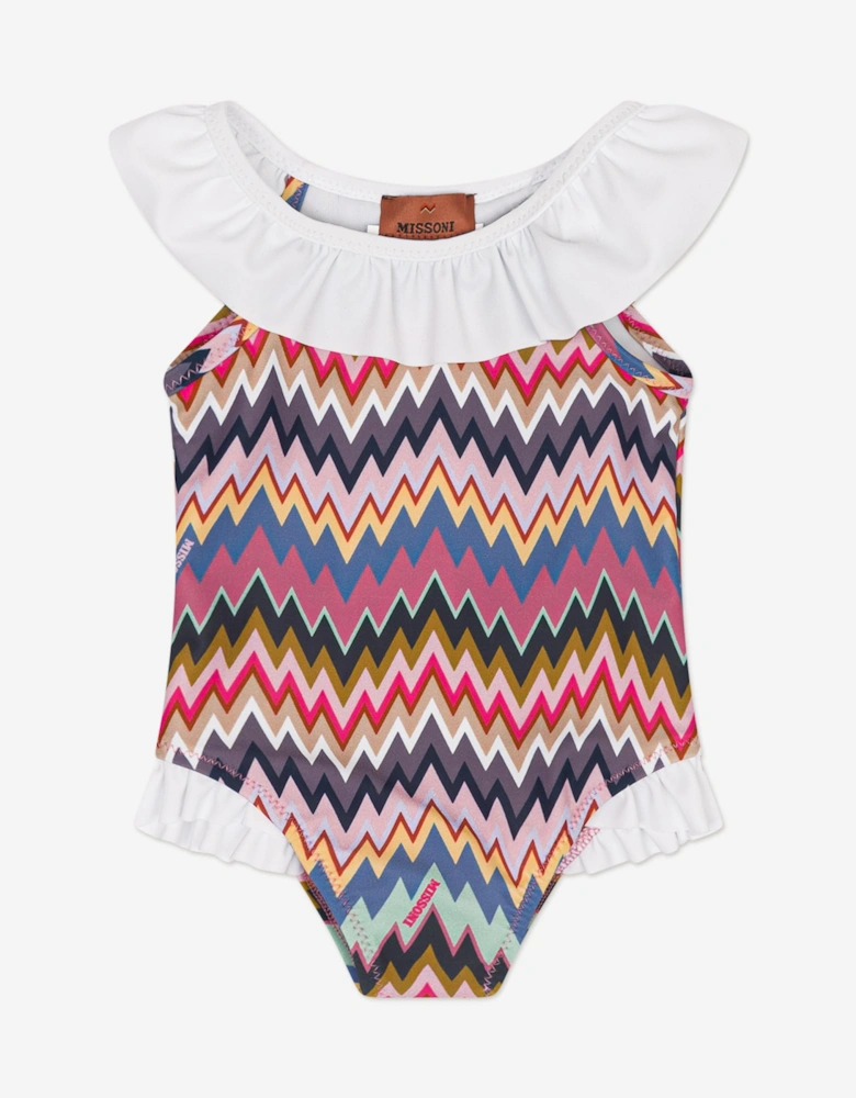Baby Girls Zigzag Swimsuit in Multicolour