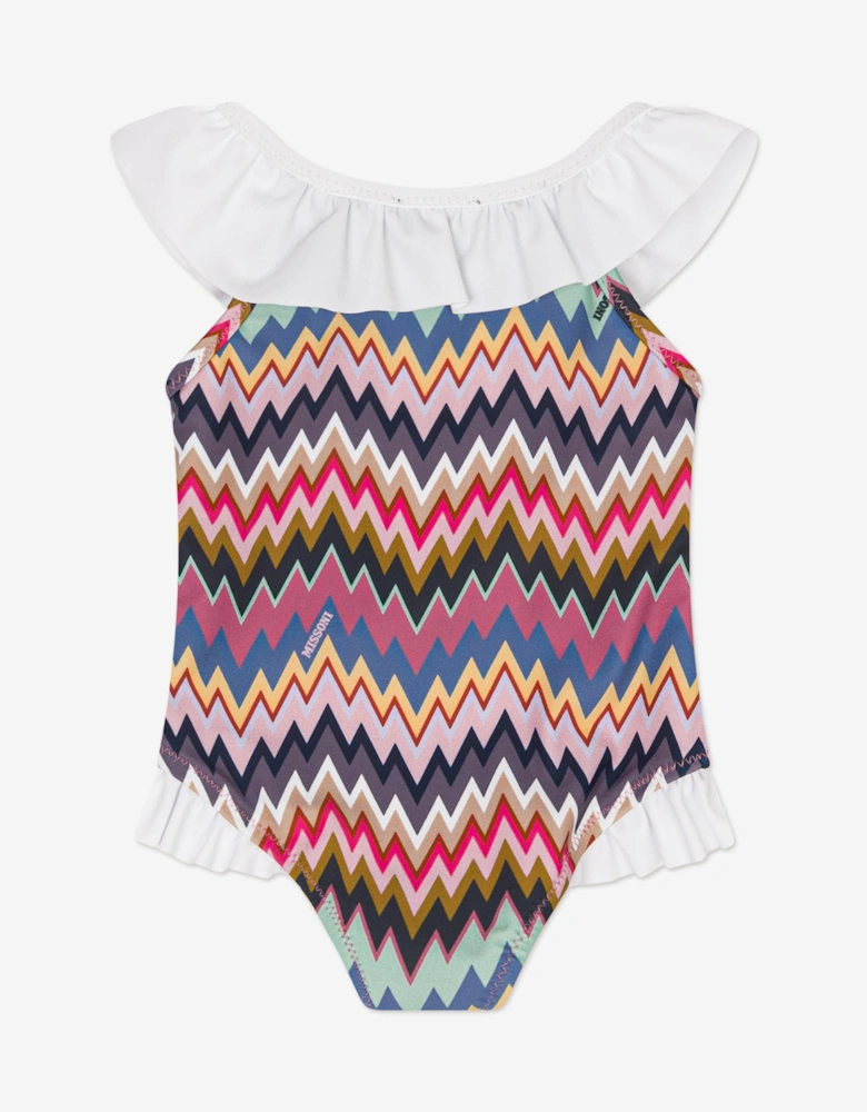 Baby Girls Zigzag Swimsuit in Multicolour