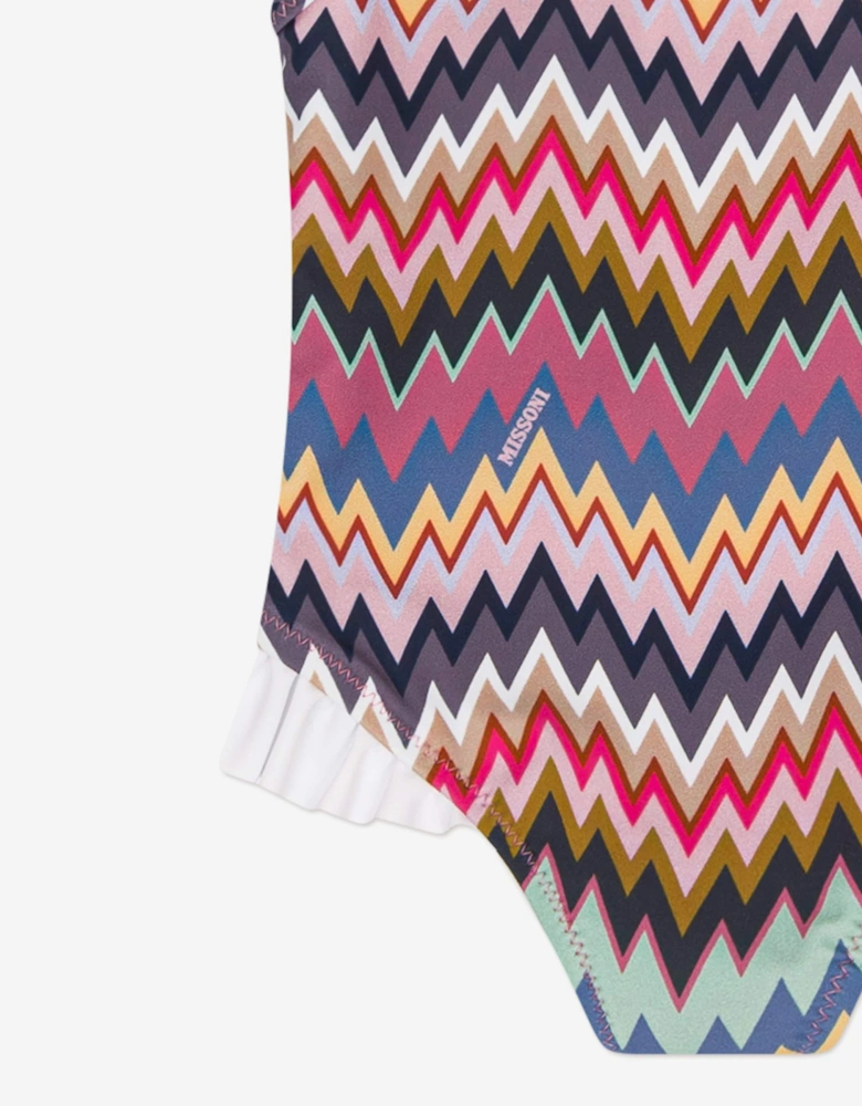 Baby Girls Zigzag Swimsuit in Multicolour