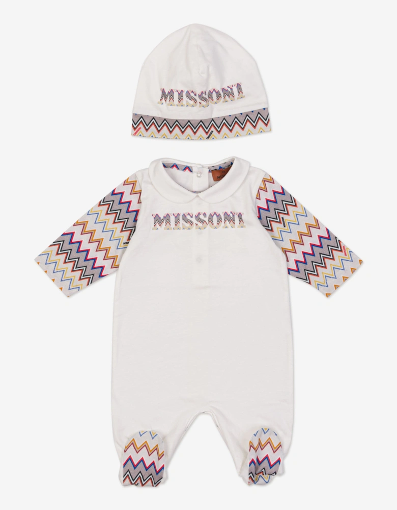 Baby Boys Zigzag Babygrow Set in Multicolour