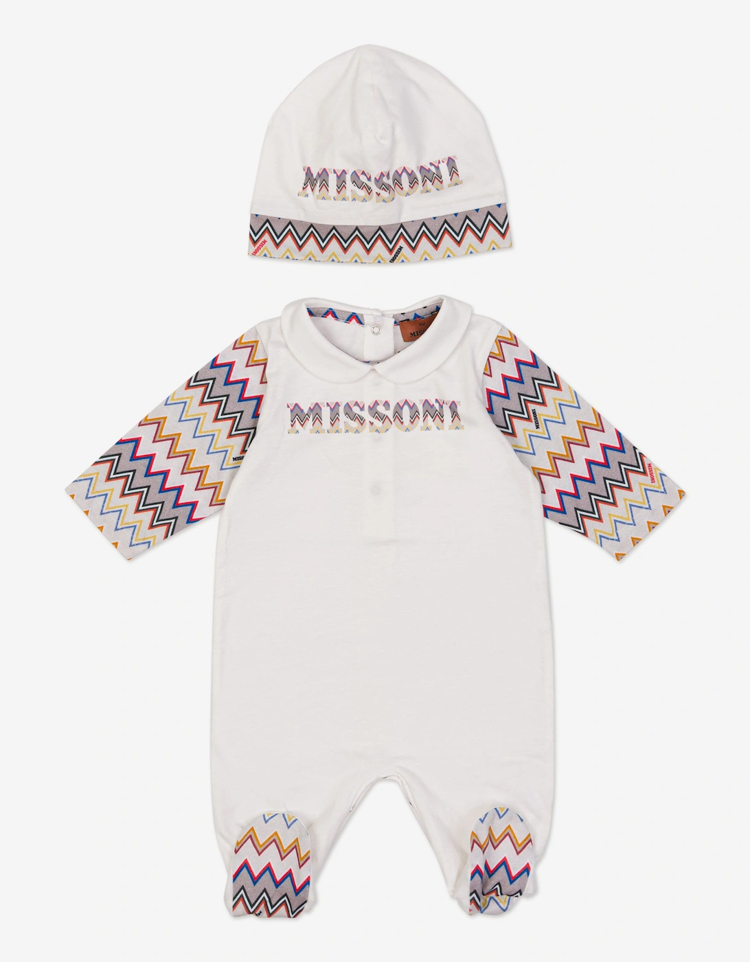 Baby Boys Zigzag Babygrow Set in Multicolour, 5 of 4