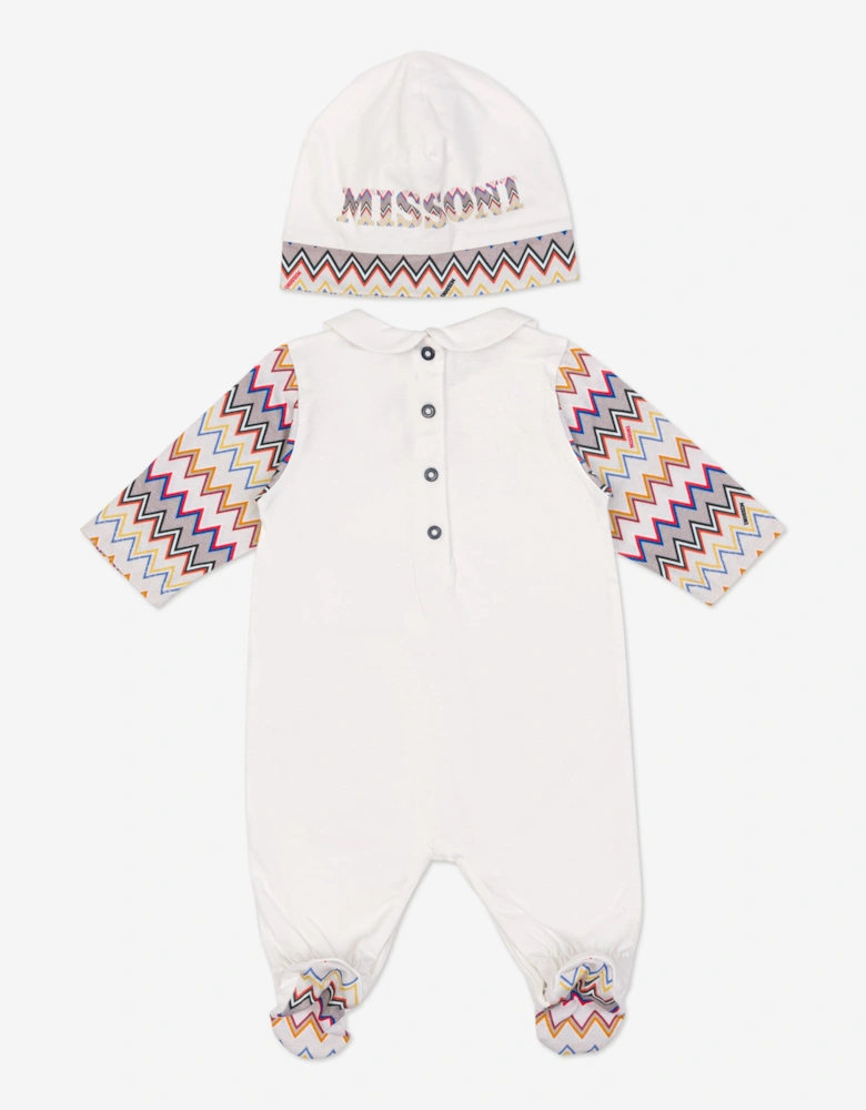Baby Boys Zigzag Babygrow Set in Multicolour