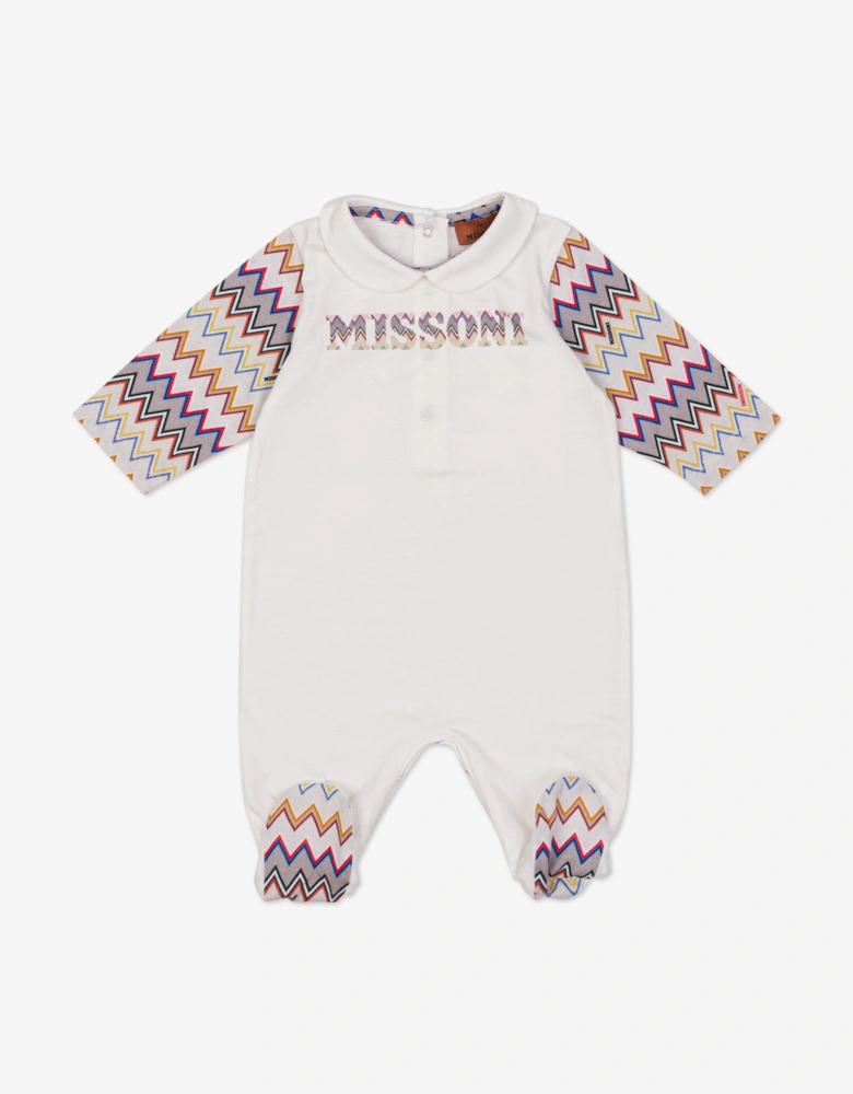 Baby Boys Zigzag Babygrow Set in Multicolour