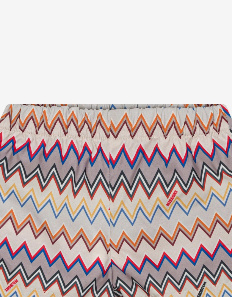 Baby Boys Zigzag Swim Shorts in Multicolour