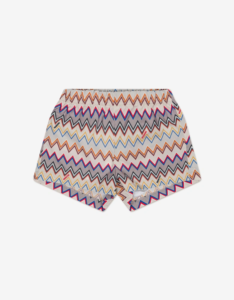 Baby Boys Zigzag Swim Shorts in Multicolour