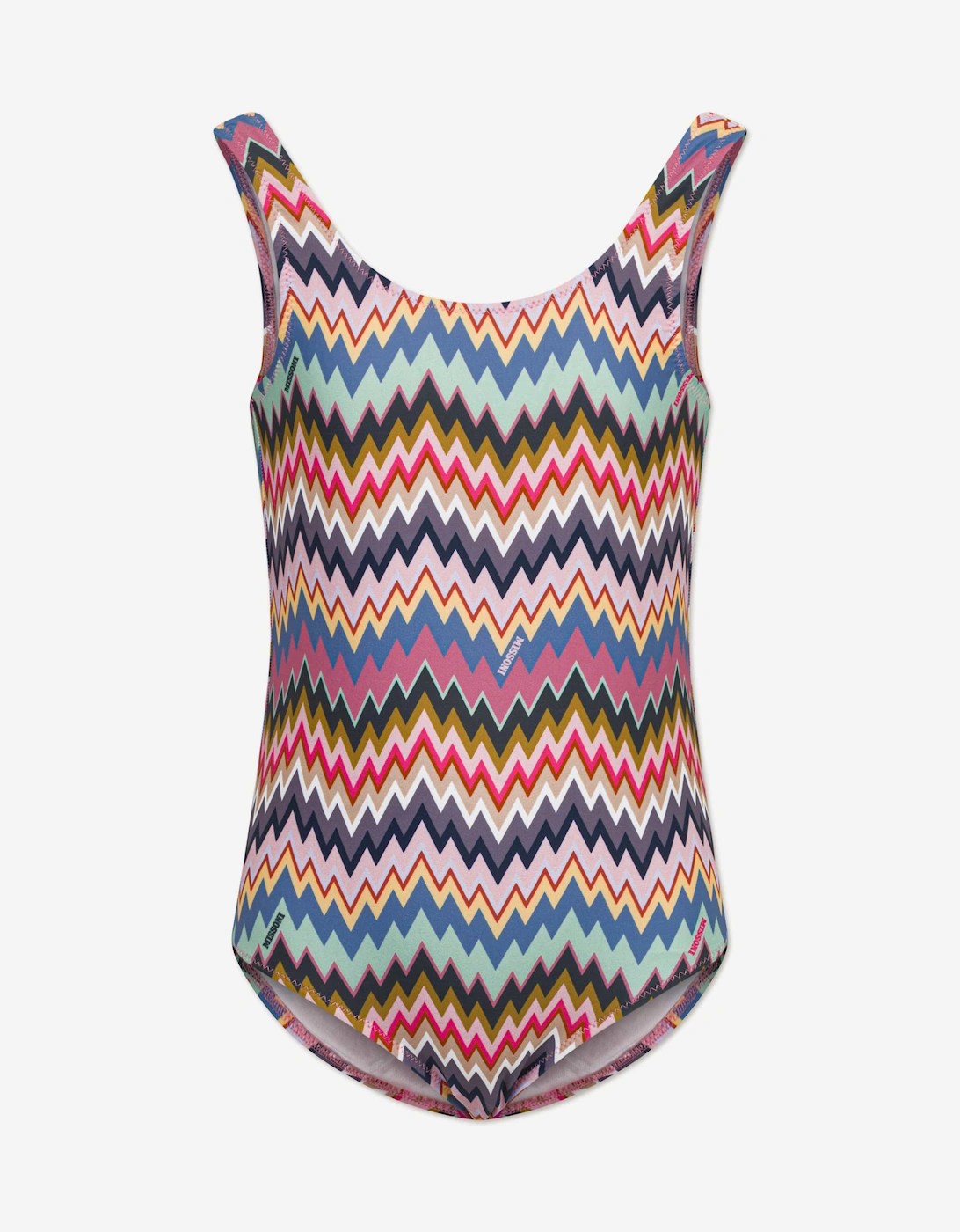 Girls Zigzag Swimsuit in Multicolour, 5 of 4