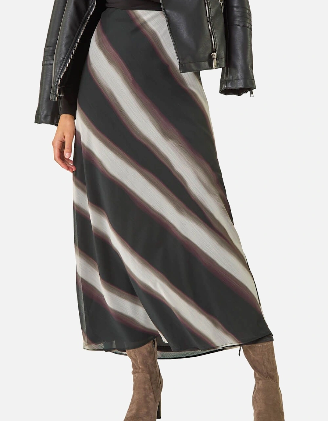 Abstract Print A-line Midi Skirt, 2 of 1
