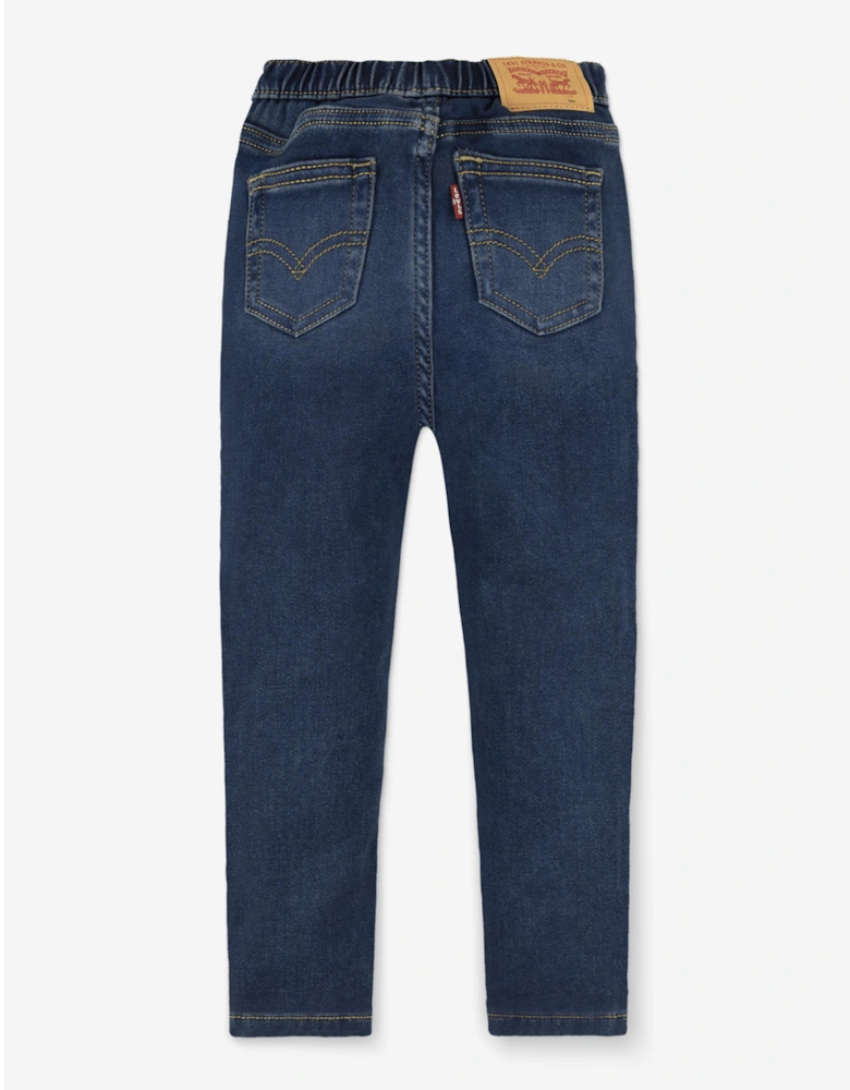Baby Boys Skinny Dobby Pull On Pants in Navy