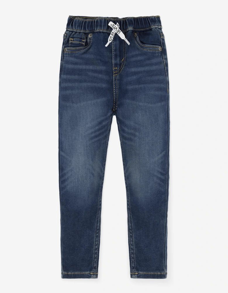 Baby Boys Skinny Dobby Pull On Pants in Navy
