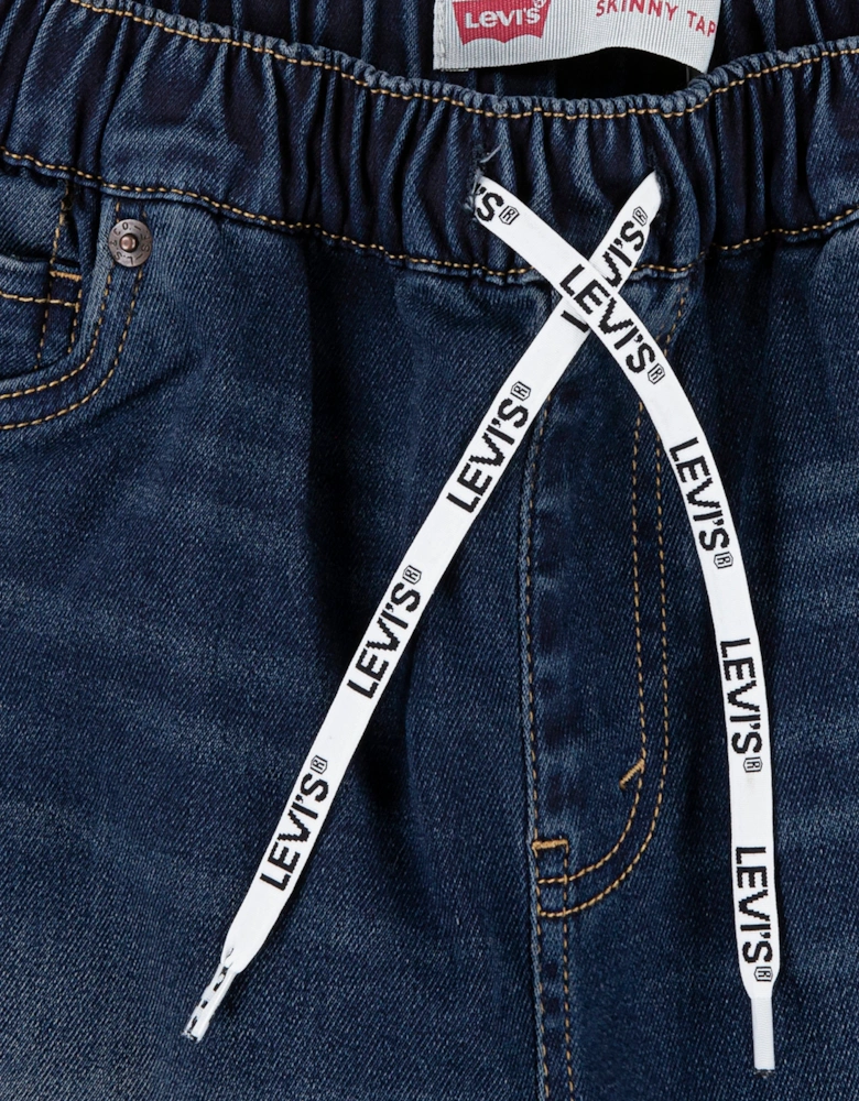 Baby Boys Skinny Dobby Pull On Pants in Navy