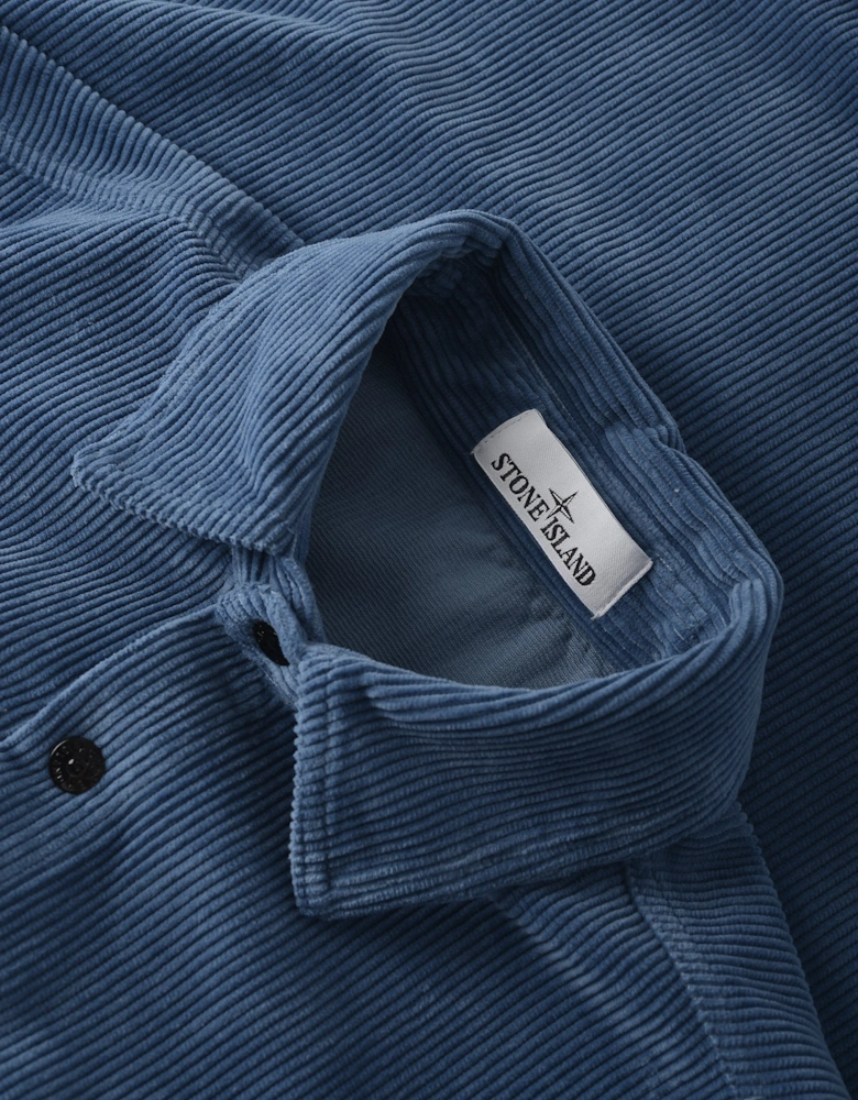 S0212 Corduroy Overshirt Blue
