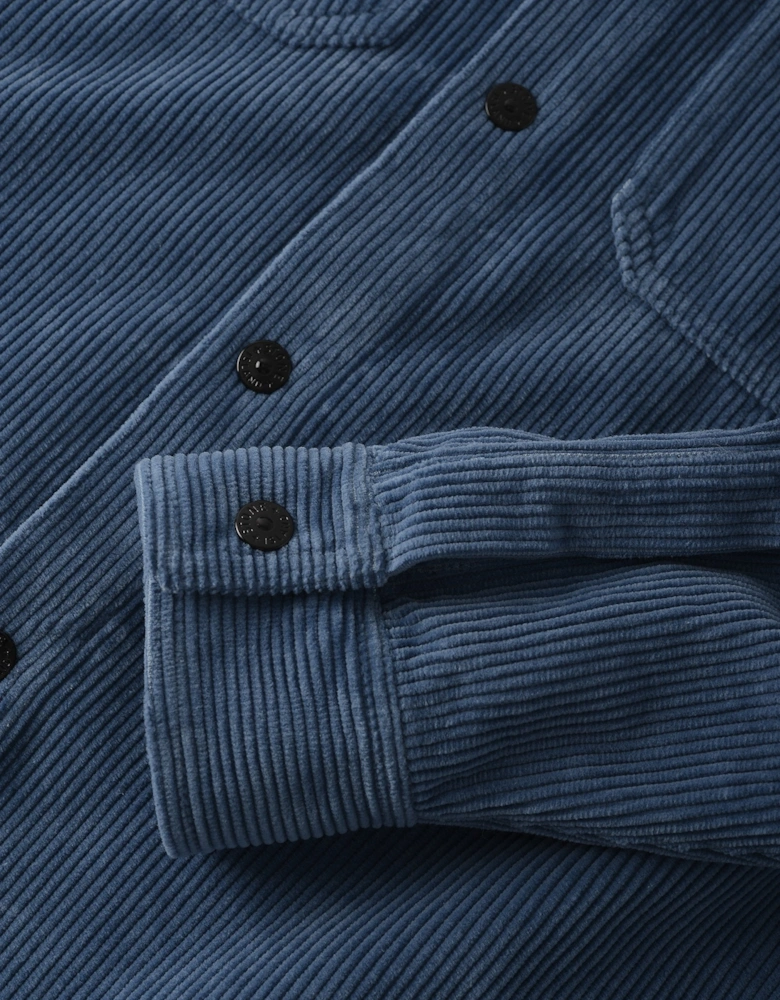 S0212 Corduroy Overshirt Blue