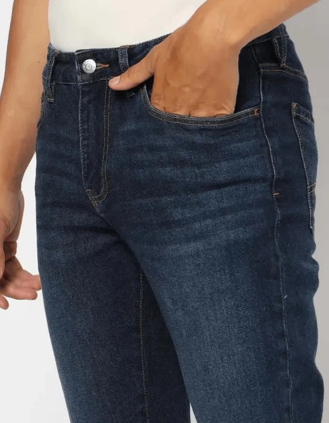 Slim Fit Navy Blue Wash Jeans