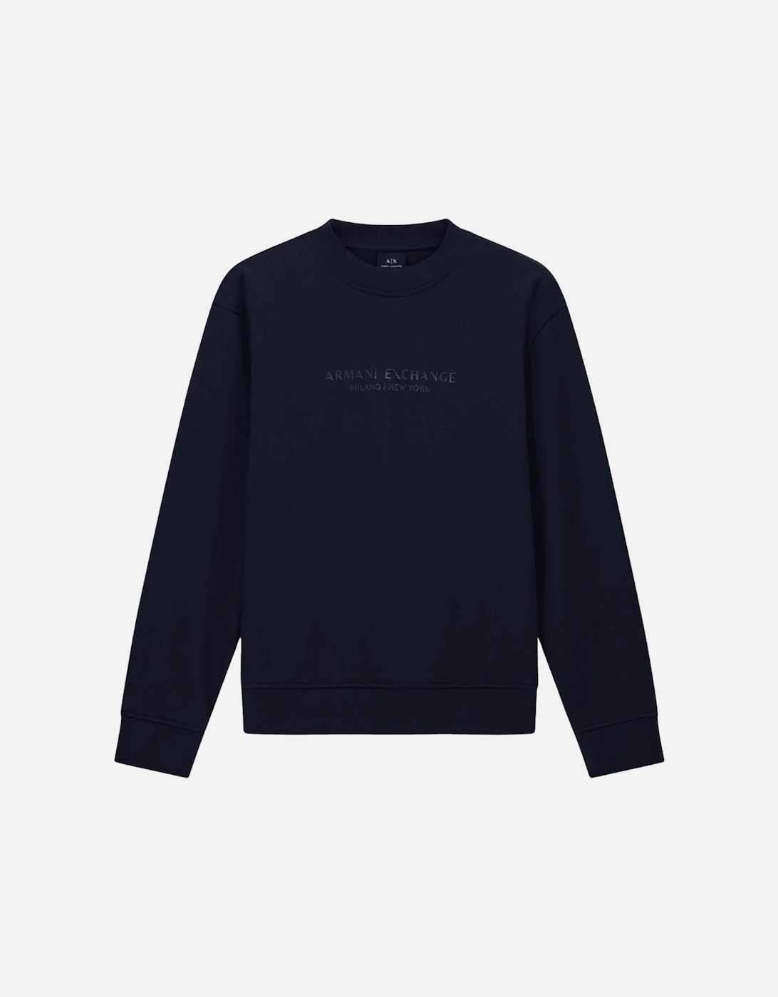 Rubberised Tonal Logo Navy Sweatshirt, 4 of 3