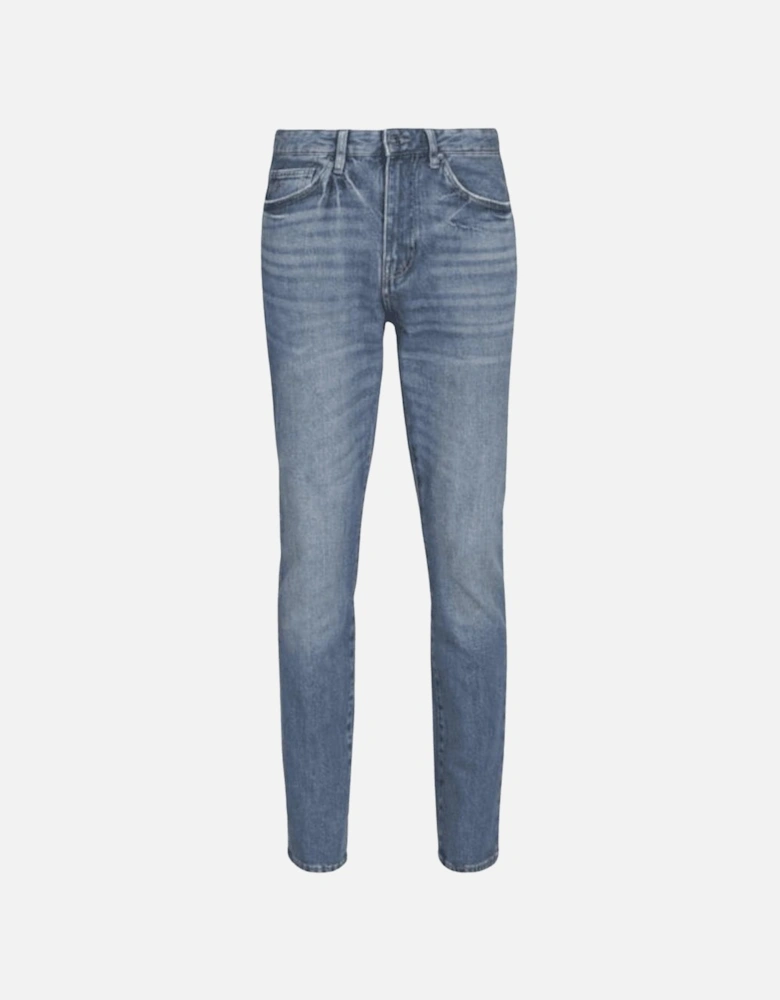 Slim Fit Vintage Wash Blue Jeans