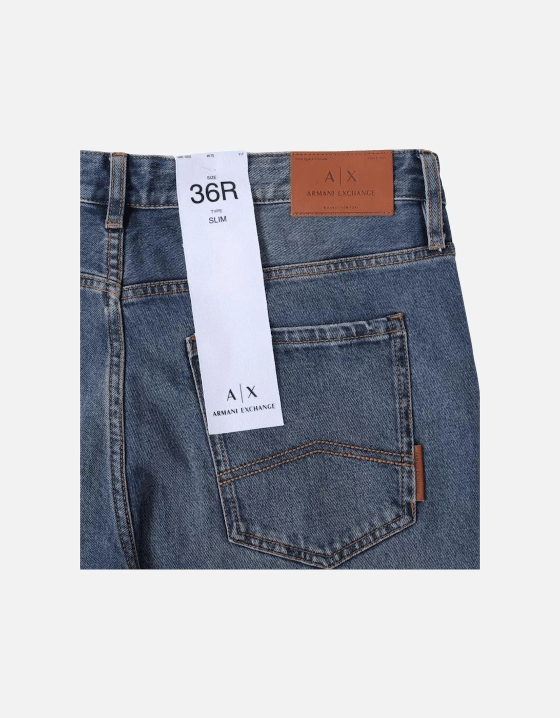 Slim Fit Vintage Wash Blue Jeans