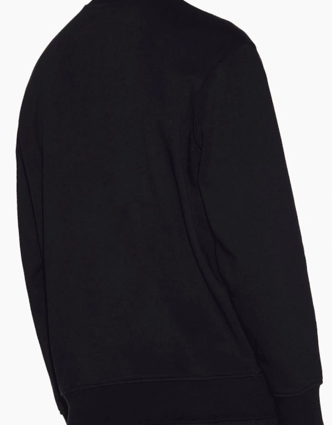Rubberised Tonal Logo Black Sweatshirt