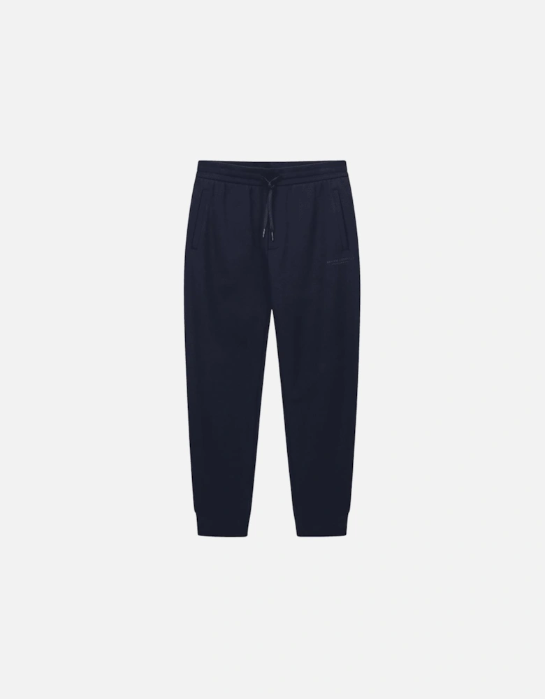 Cotton Tonal Logo Navy Zip Hooded Tracksuit