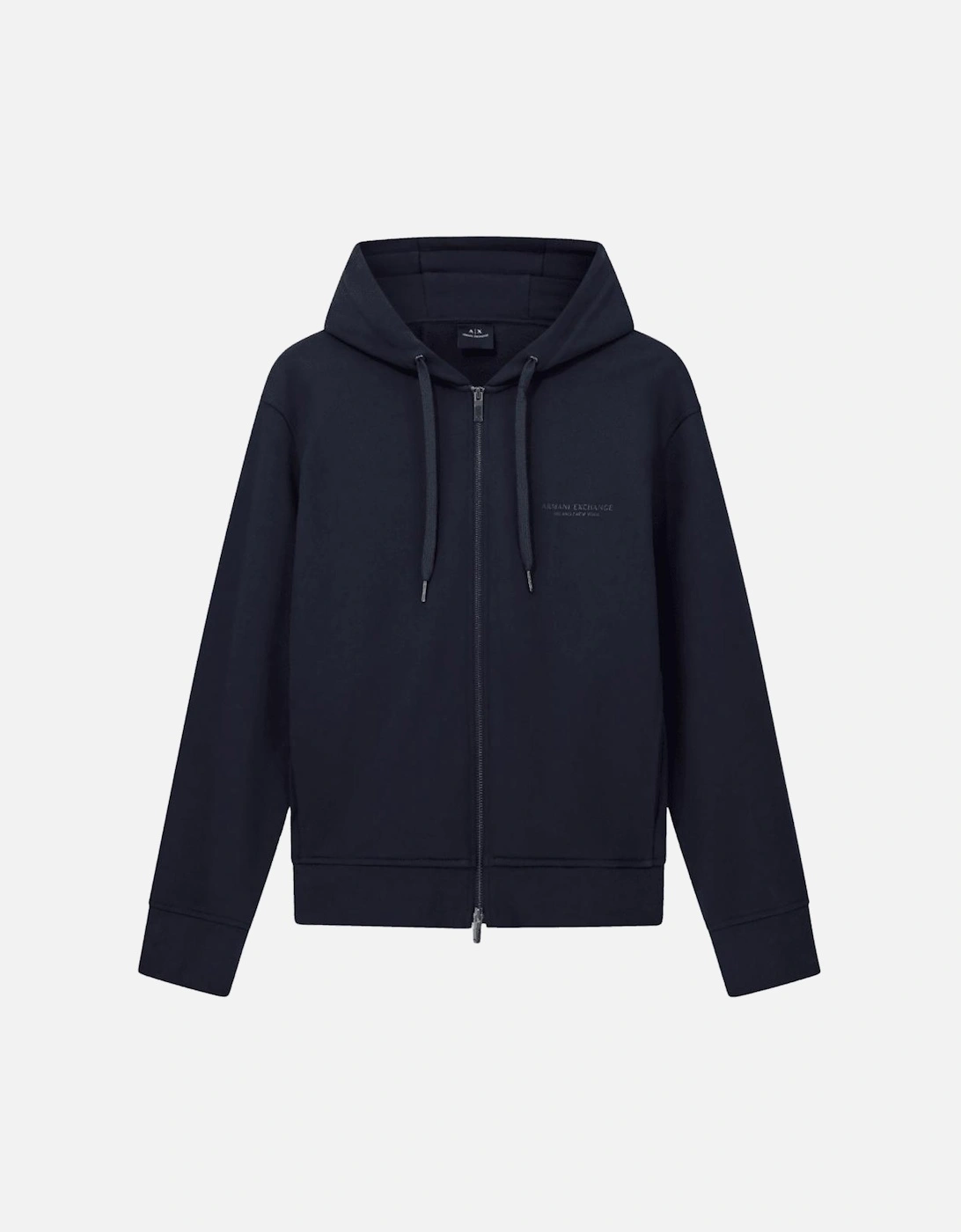 Cotton Tonal Logo Navy Zip Hooded Tracksuit