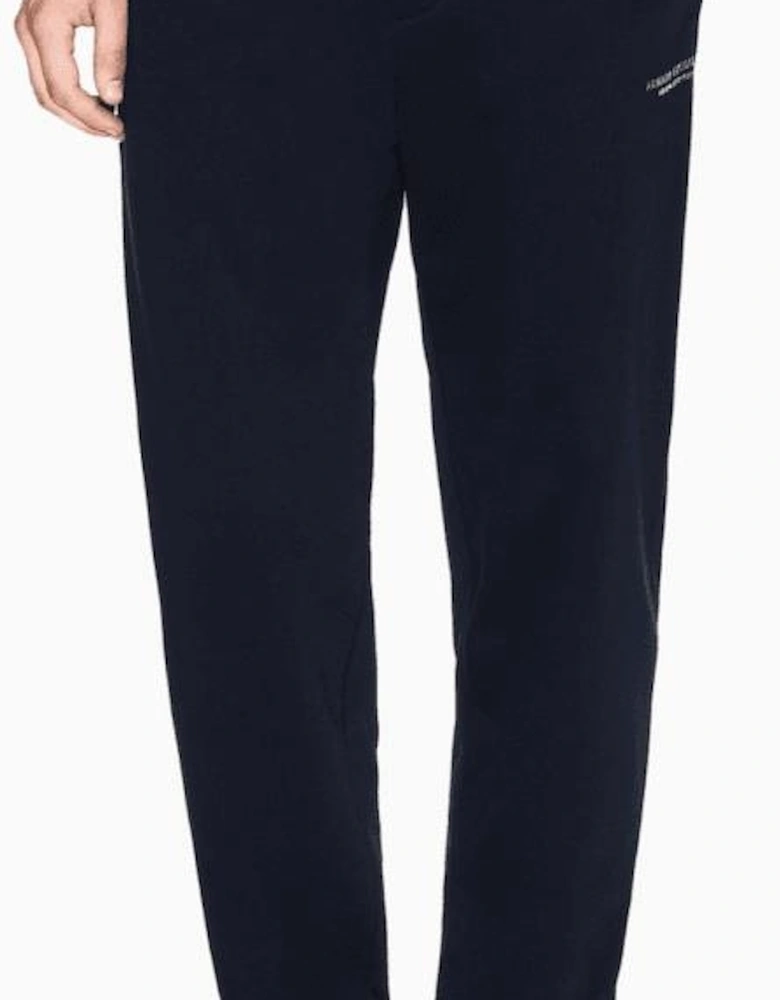 Cotton Tonal Logo Navy Zip Hooded Tracksuit