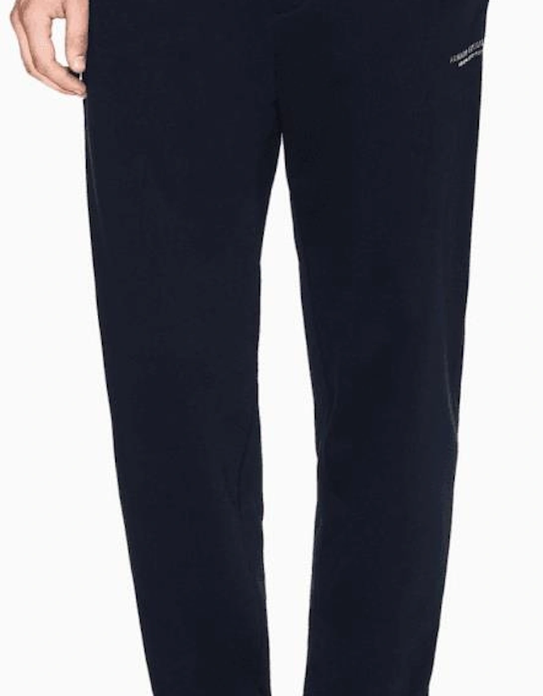 Cotton Tonal Logo Navy Zip Hooded Tracksuit