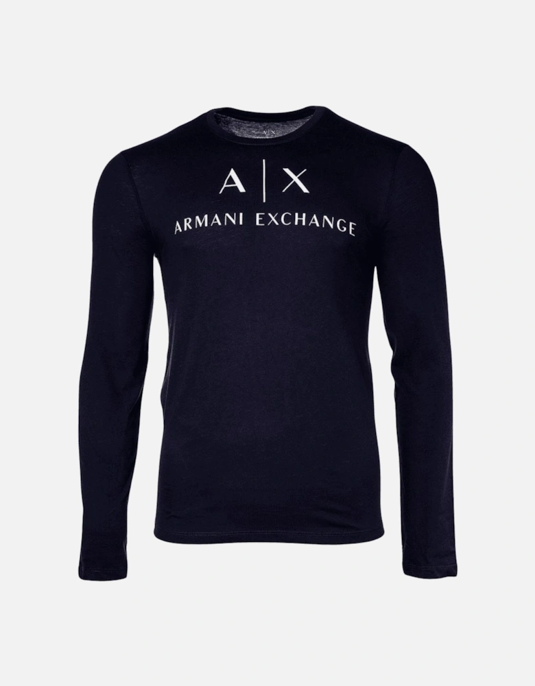 Graphic Logo Navy Long Sleeve T-Shirt
