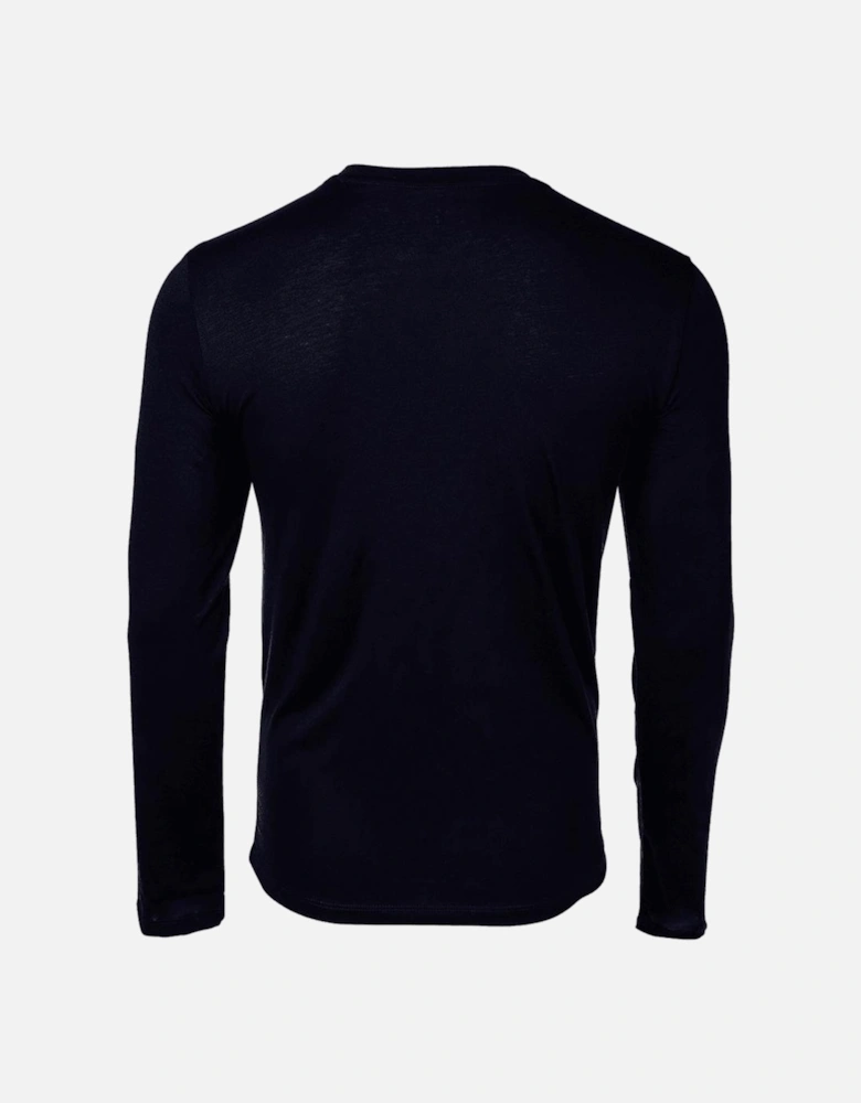 Graphic Logo Navy Long Sleeve T-Shirt