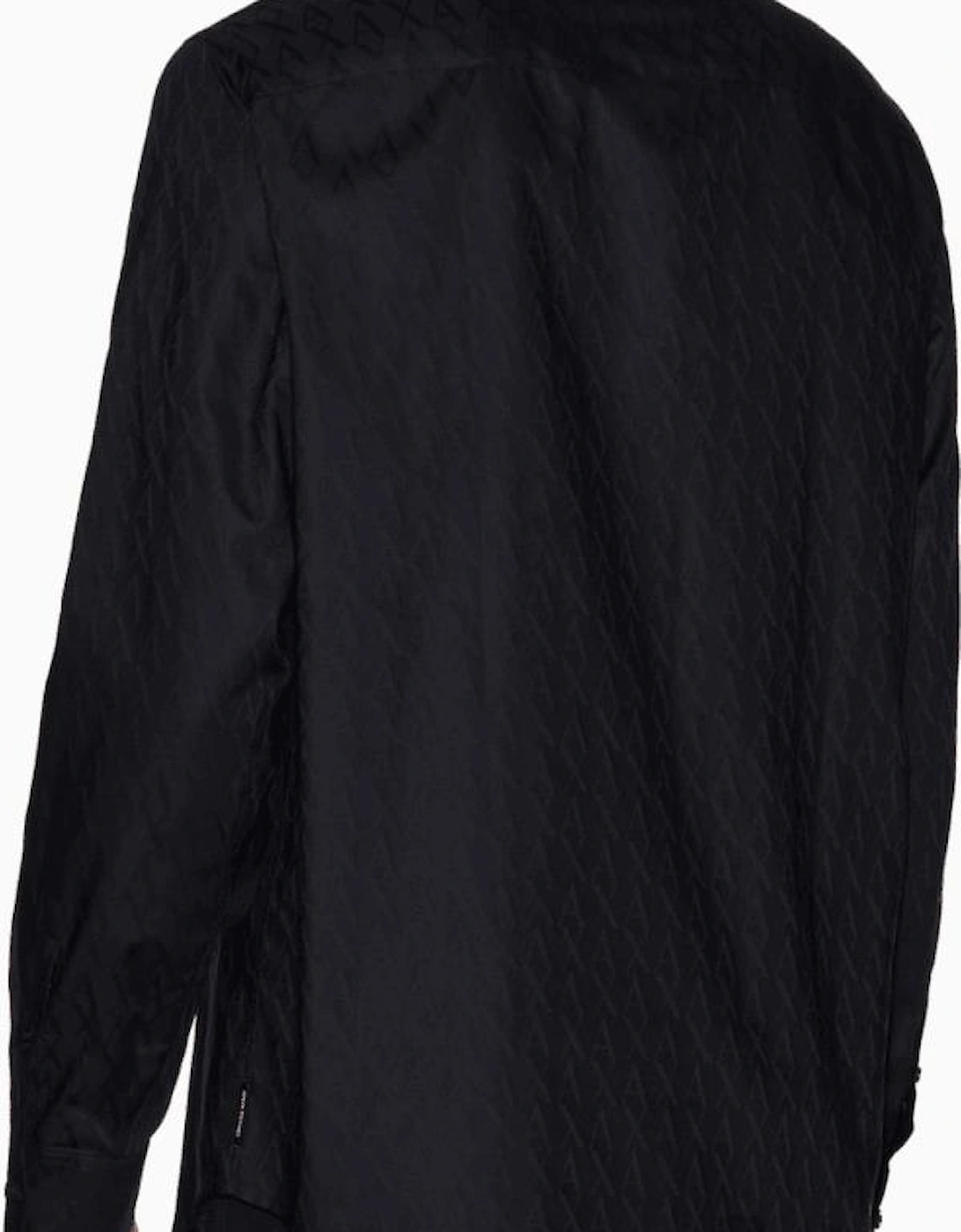 Jacquard Monogram Logo Black Shirt