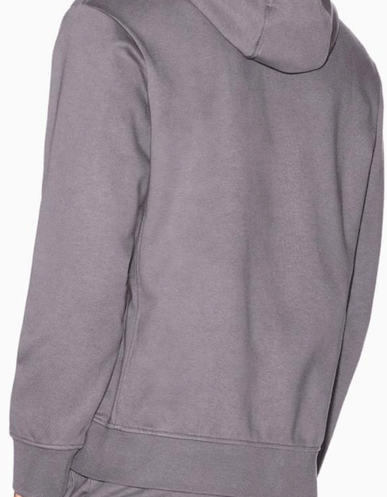 Cotton Tonal Logo Grey Zip Hooded Tracksuit