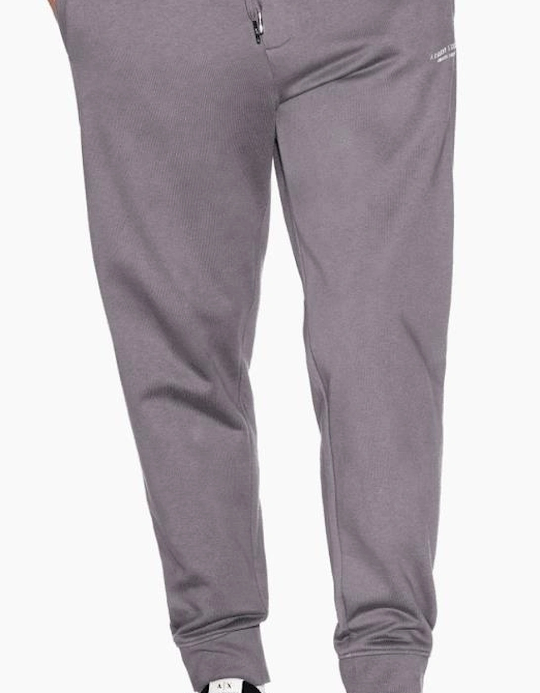 Cotton Tonal Logo Grey Zip Hooded Tracksuit