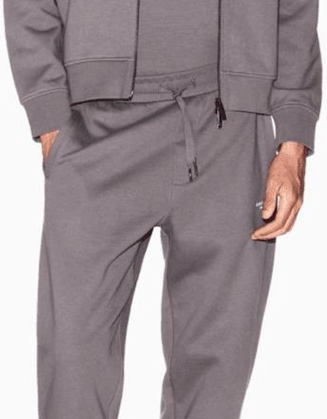 Cotton Tonal Logo Grey Zip Hooded Tracksuit