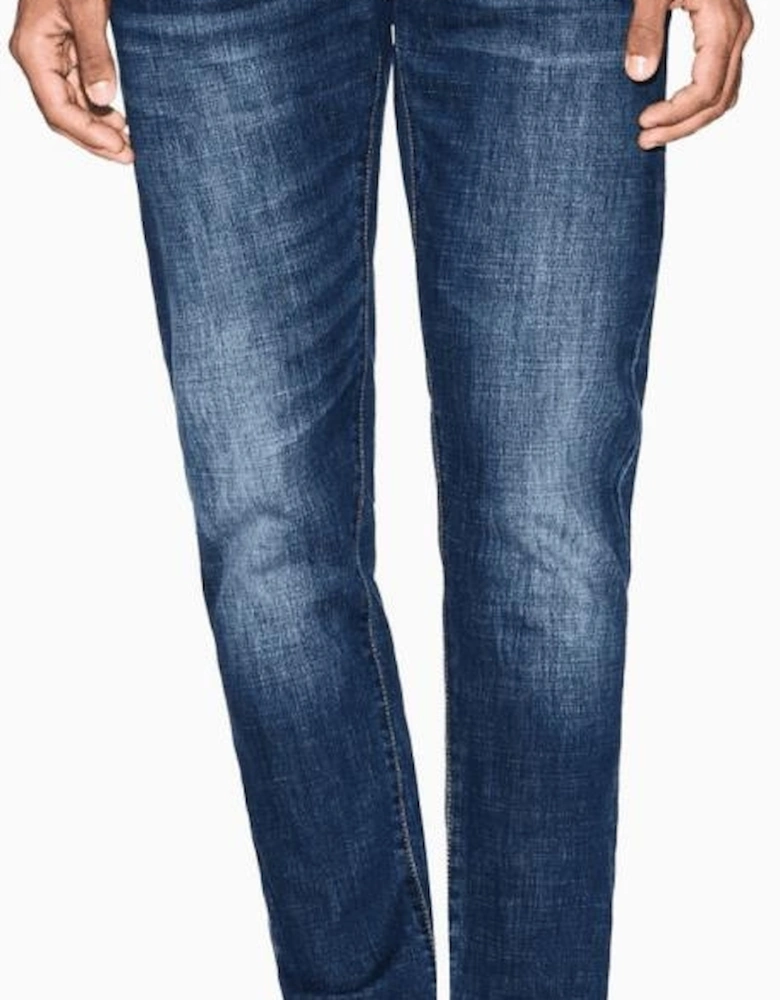 Skinny Fit Dark Wash Blue Jeans