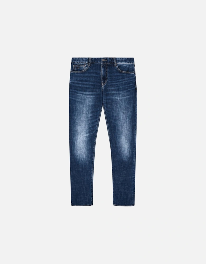 Skinny Fit Dark Wash Blue Jeans