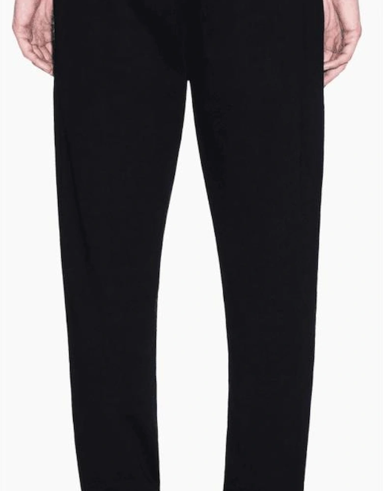 Cotton Tonal Logo Black Zip Hooded Tracksuit