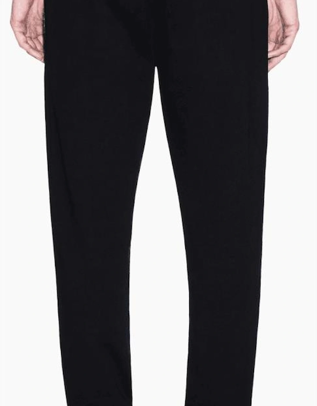 Cotton Tonal Logo Black Zip Hooded Tracksuit