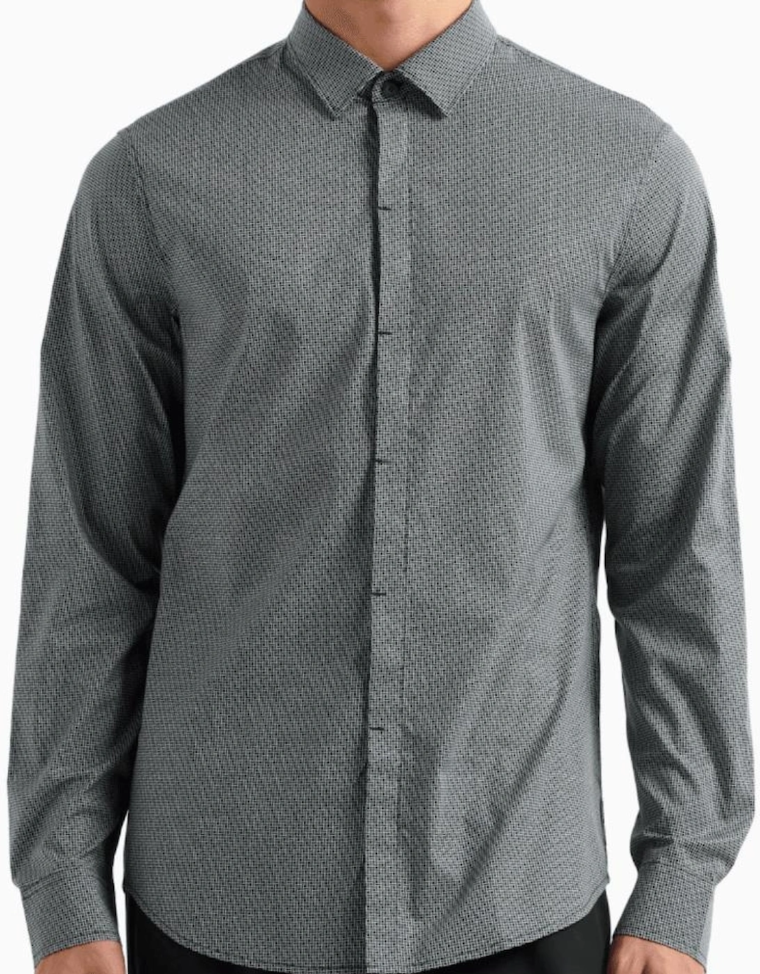 Slim Textured Brown Shirt