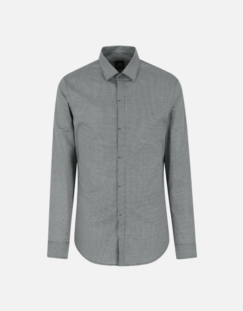 Slim Textured Brown Shirt