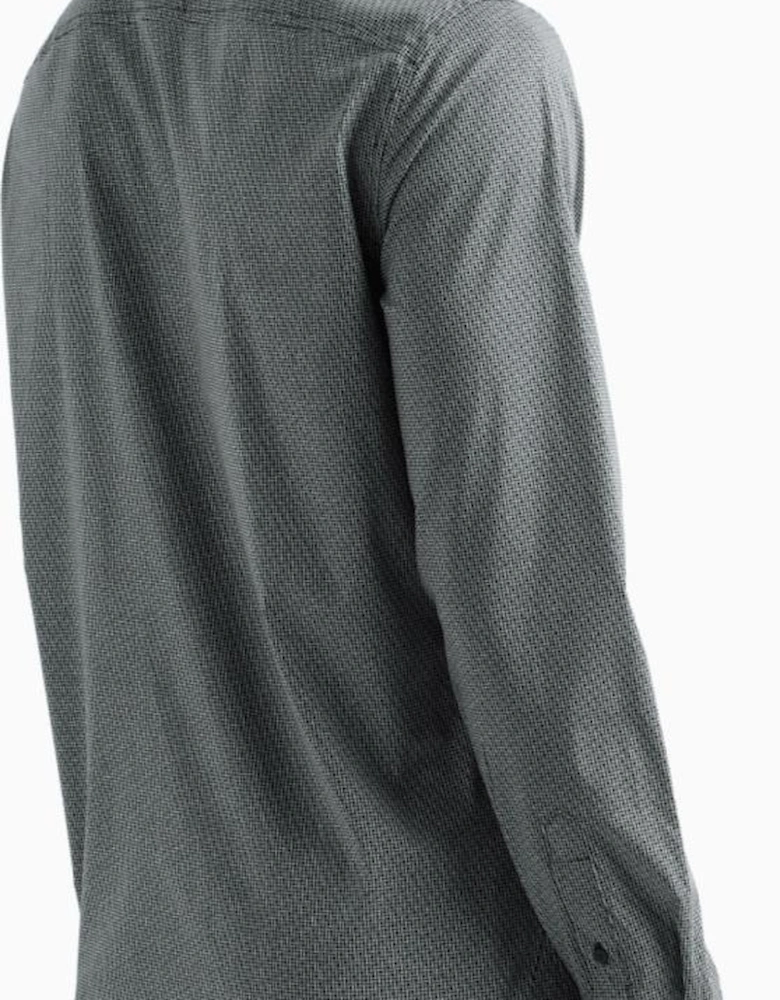 Slim Textured Brown Shirt