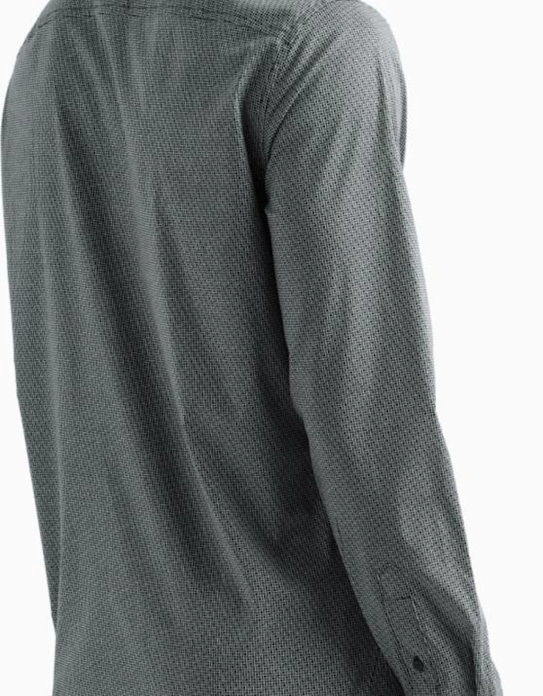 Slim Textured Brown Shirt