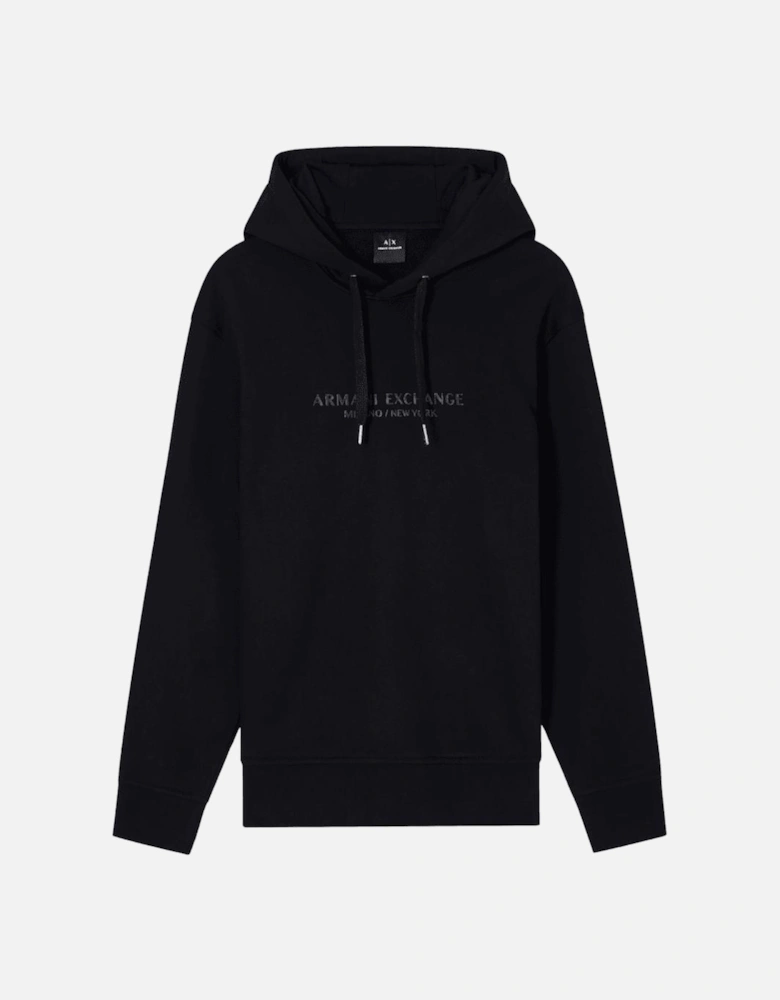 Tonal Logo Black Hoodie