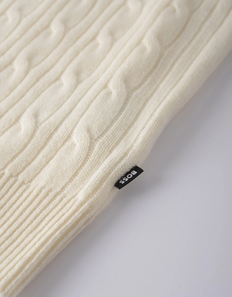 H Hetico Cable Sweater Cream