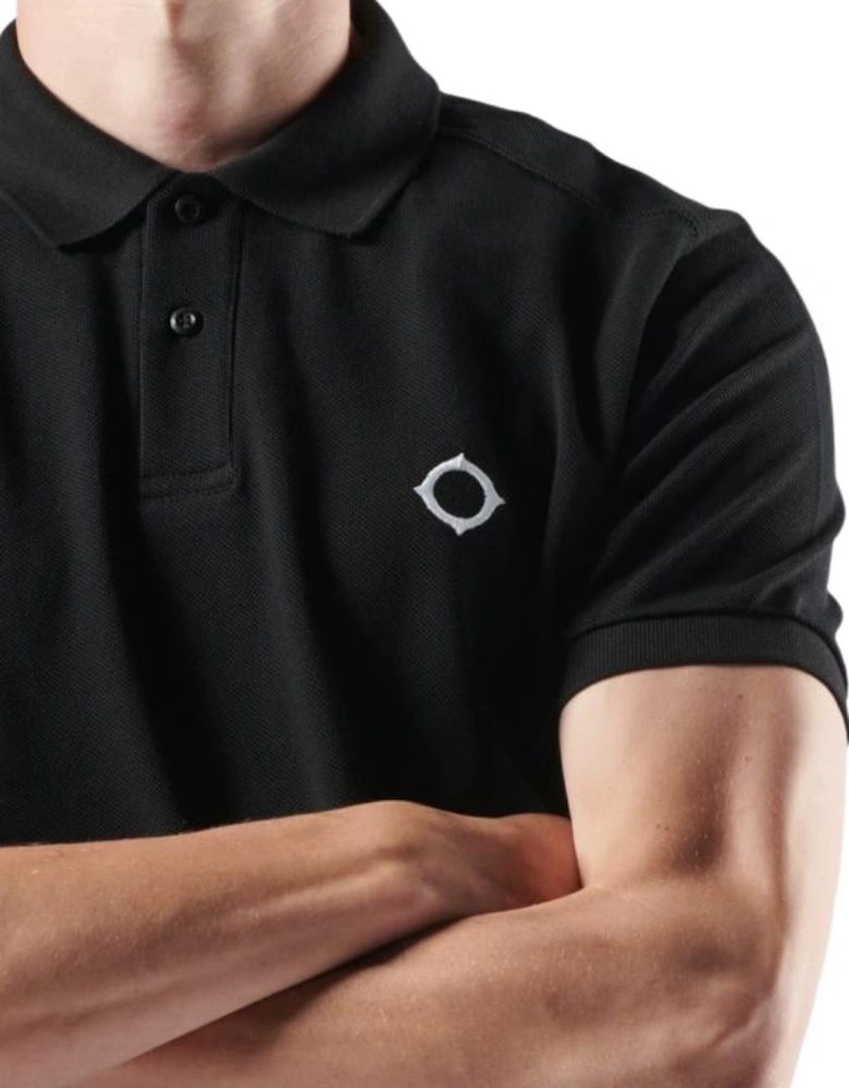 S/S Jet Black Pique Polo