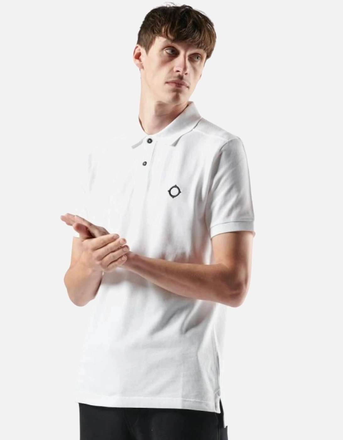 S/S Optic White Pique Polo, 3 of 2