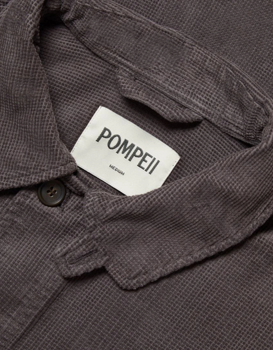 Charcoal Grey Waffle Cord Chore Jacket