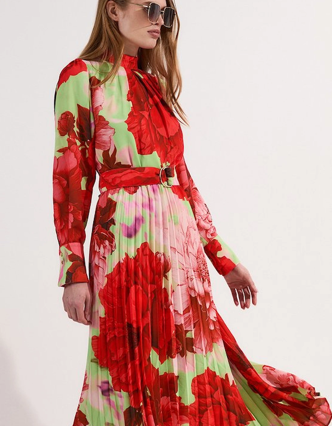 Floral Georgette Woven Midi Dress, 5 of 4