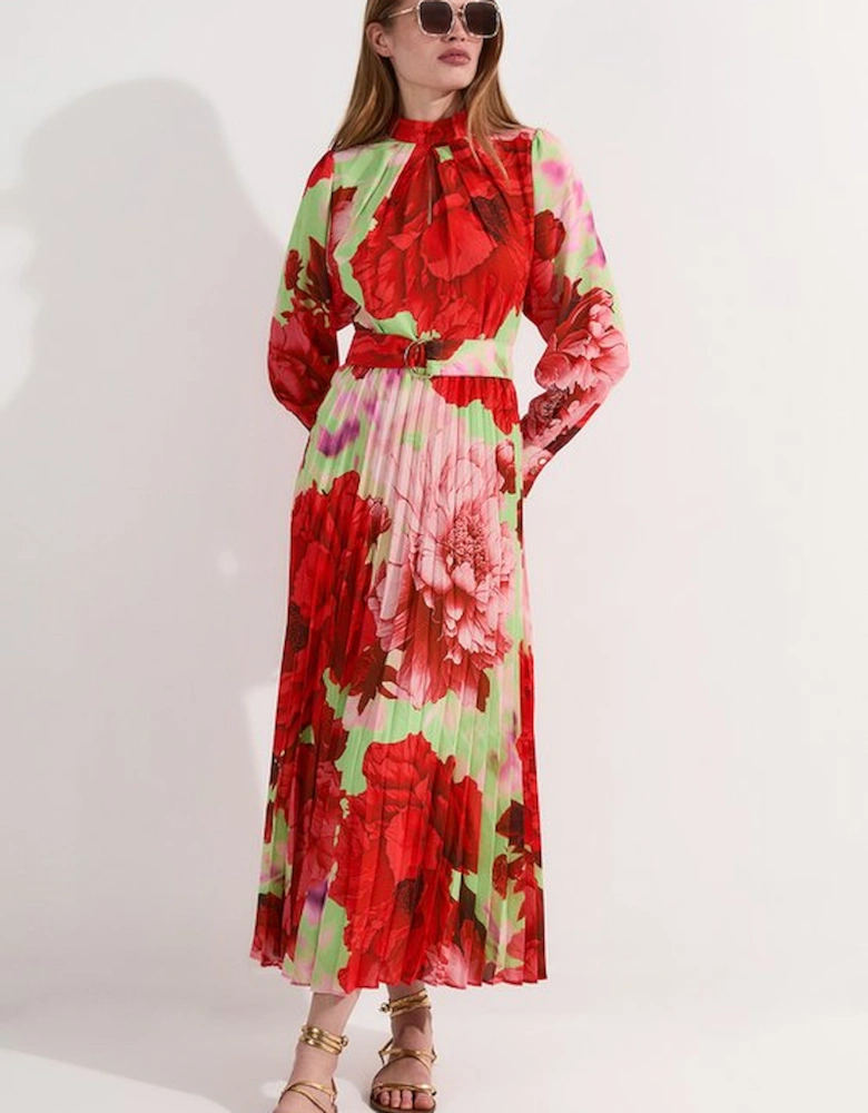 Floral Georgette Woven Midi Dress