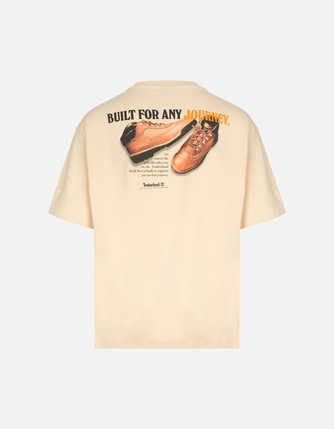 Graphic Cotton T-shirt Beige