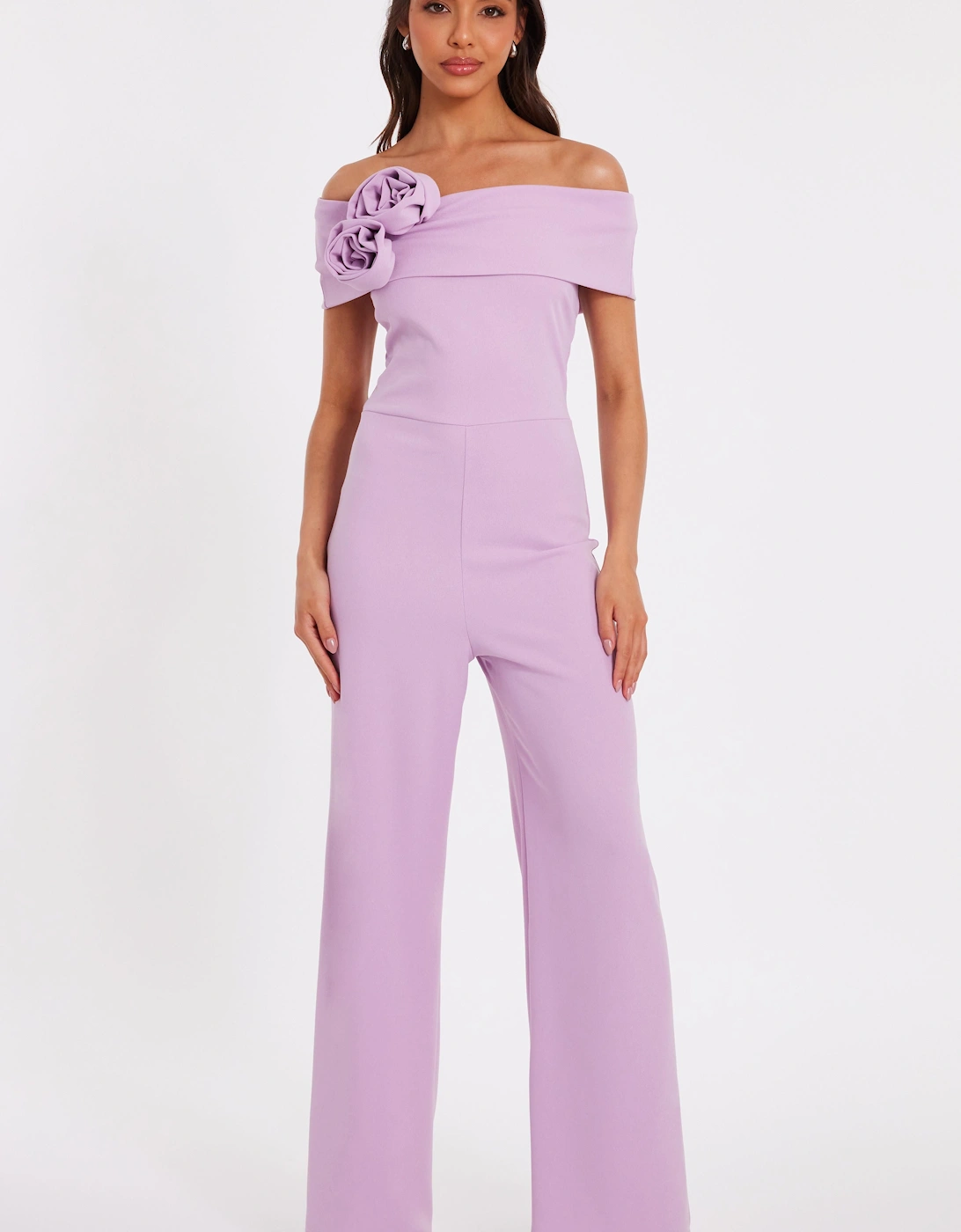 Lilac Floral Corsage Jumpsuit, 2 of 1